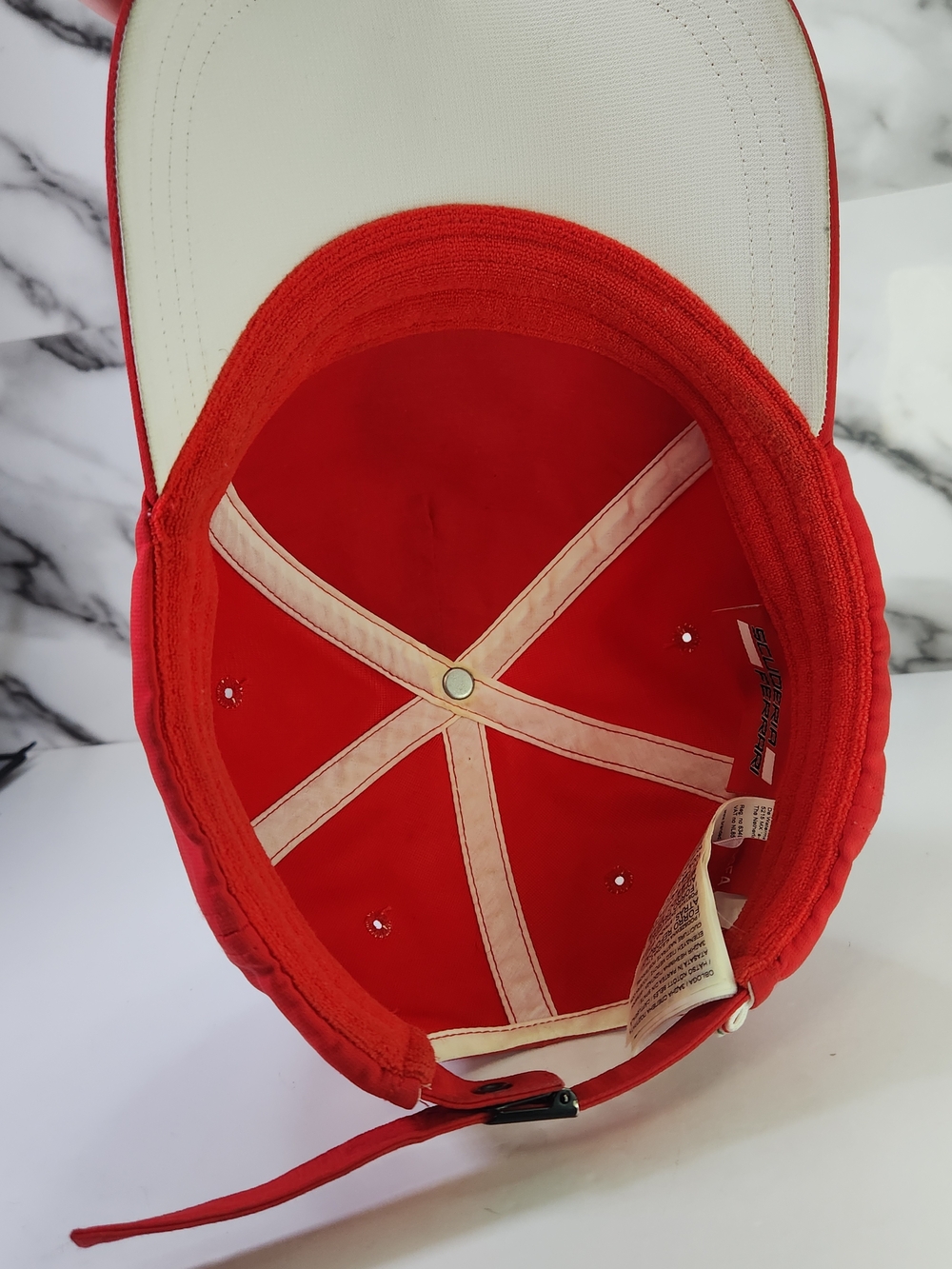 Ferrari Red Quilted Baseball Cap - Men’s Accessory Adjutable - Picture 5 of 7